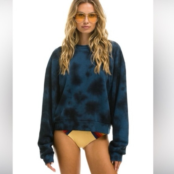 Aviator Nation Tops - Aviator Nation Navy Tie-Dye Sweatshirt size small